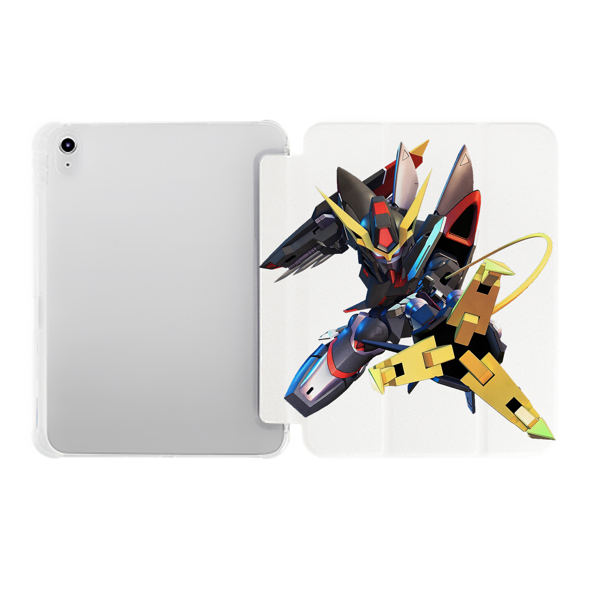 （画像用） 機動戦士ガンダム Mobile Suit Gundam IPad ケース ペン収納付き 三つ折りスタンド PUレザー×シリコン 対応機種9.5/10.5/10.9インチ